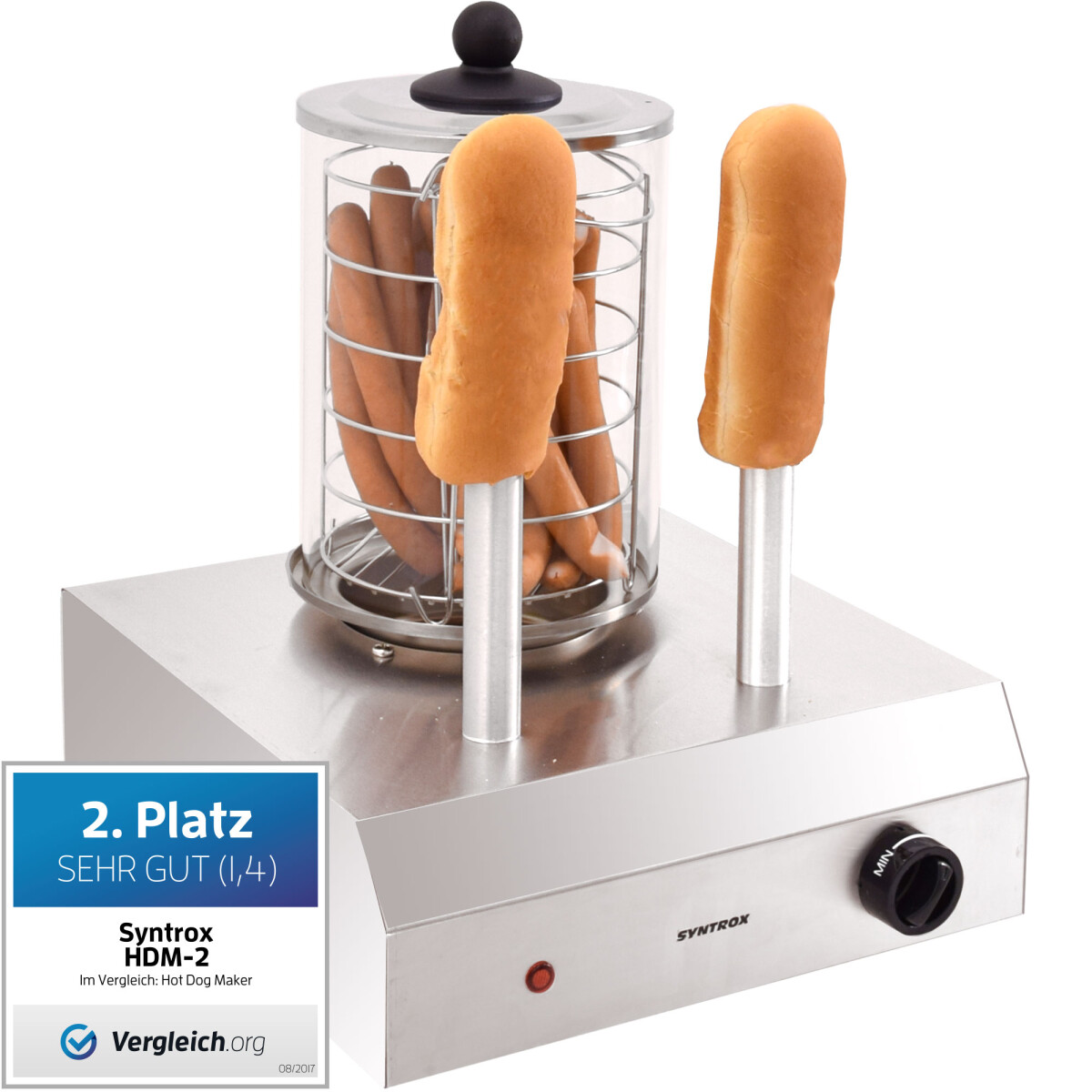 2er Hot Dog Maker Divalo | Würstchenwärmer | Bockwurstwärmer