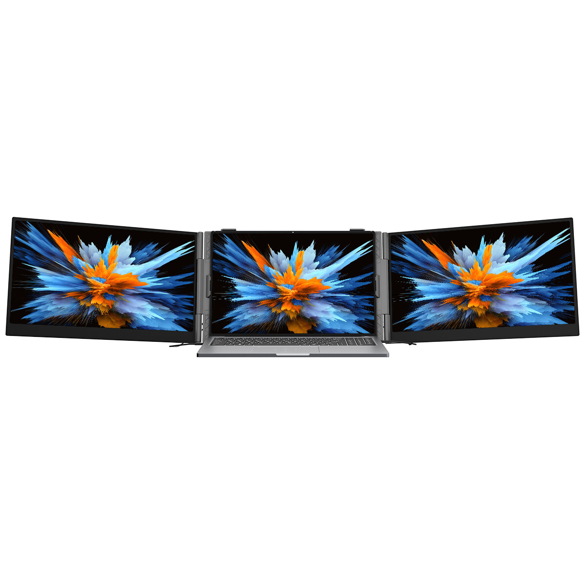 DOKE COMMUNICATION (HK) LIMITED Blackview Dual Laptop Bildschirm Erweiterung 14" / 15,3" Triple Screen Monitor, Full HD IPS, USB-C HDMI Extender für MacBook & Windows, 100W PD, TÜV Eye Care