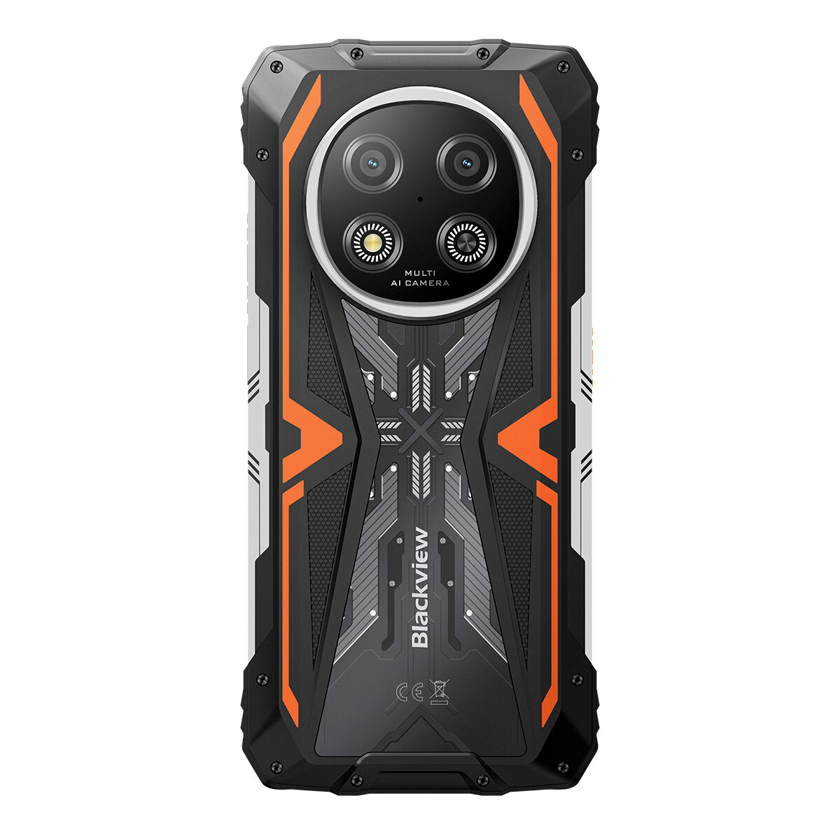 DOKE COMMUNICATION (HK) LIMITED Blackview ROCK 2 Orange Outdoor Handy: 5G, 15000mAh Akku, Android 16, 24GB RAM, 256GB ROM, 6,67" 120Hz Display, 33W Fast Charge, NFC, Robustes Smartphone – Ansicht 4