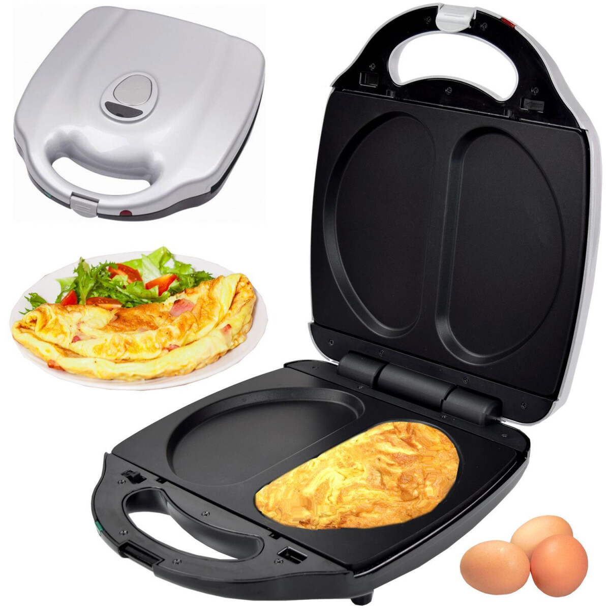 Omelette Maker Resto Groß mit Wechselplatten Antihaftbeschichtet