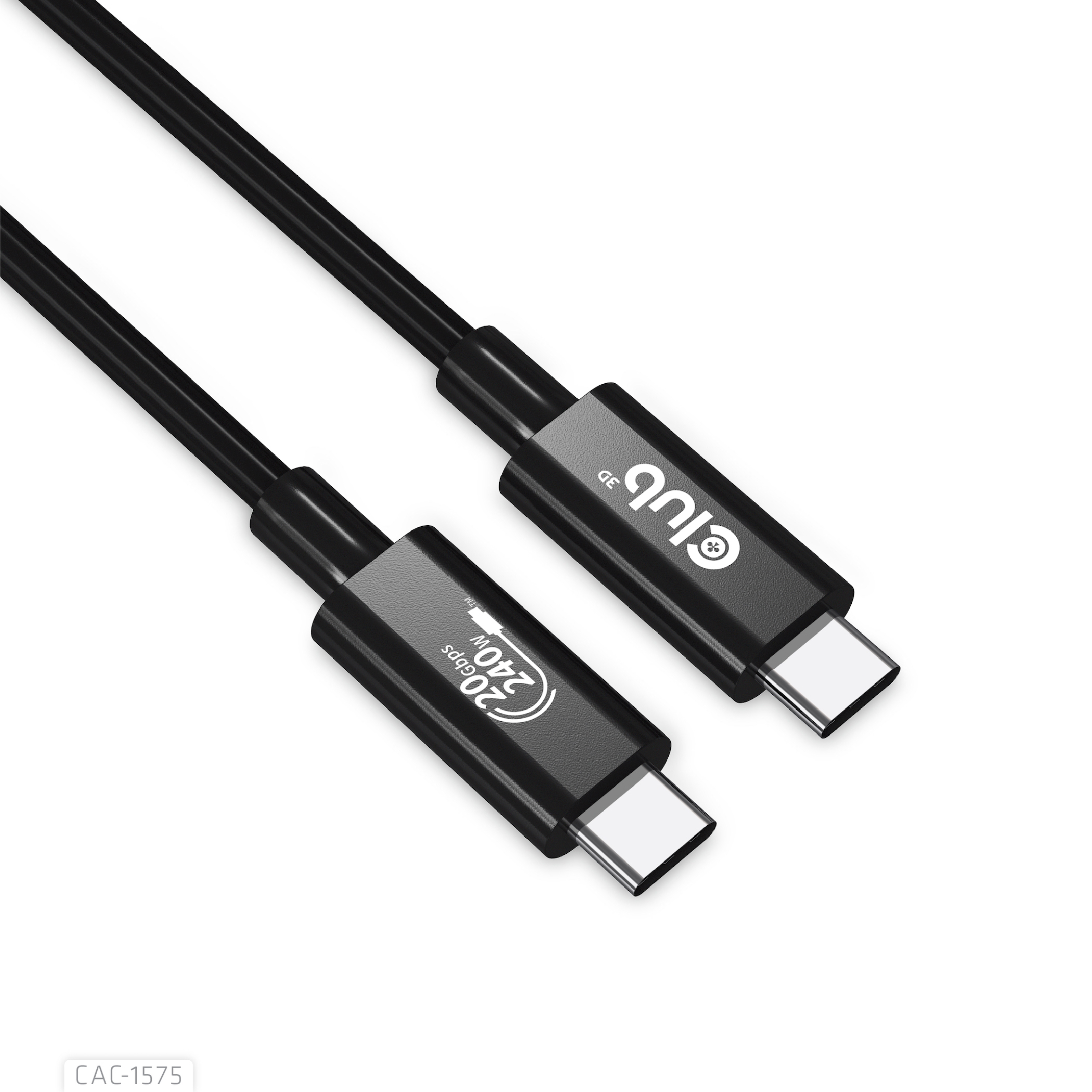 Club 3D USB4 Kabel - 20Gbps 24pin USB-C zu 24pin USB-C, Bi-Direktionales USB-IF Zertifiziertes Kabel 4K60Hz, 2,0m