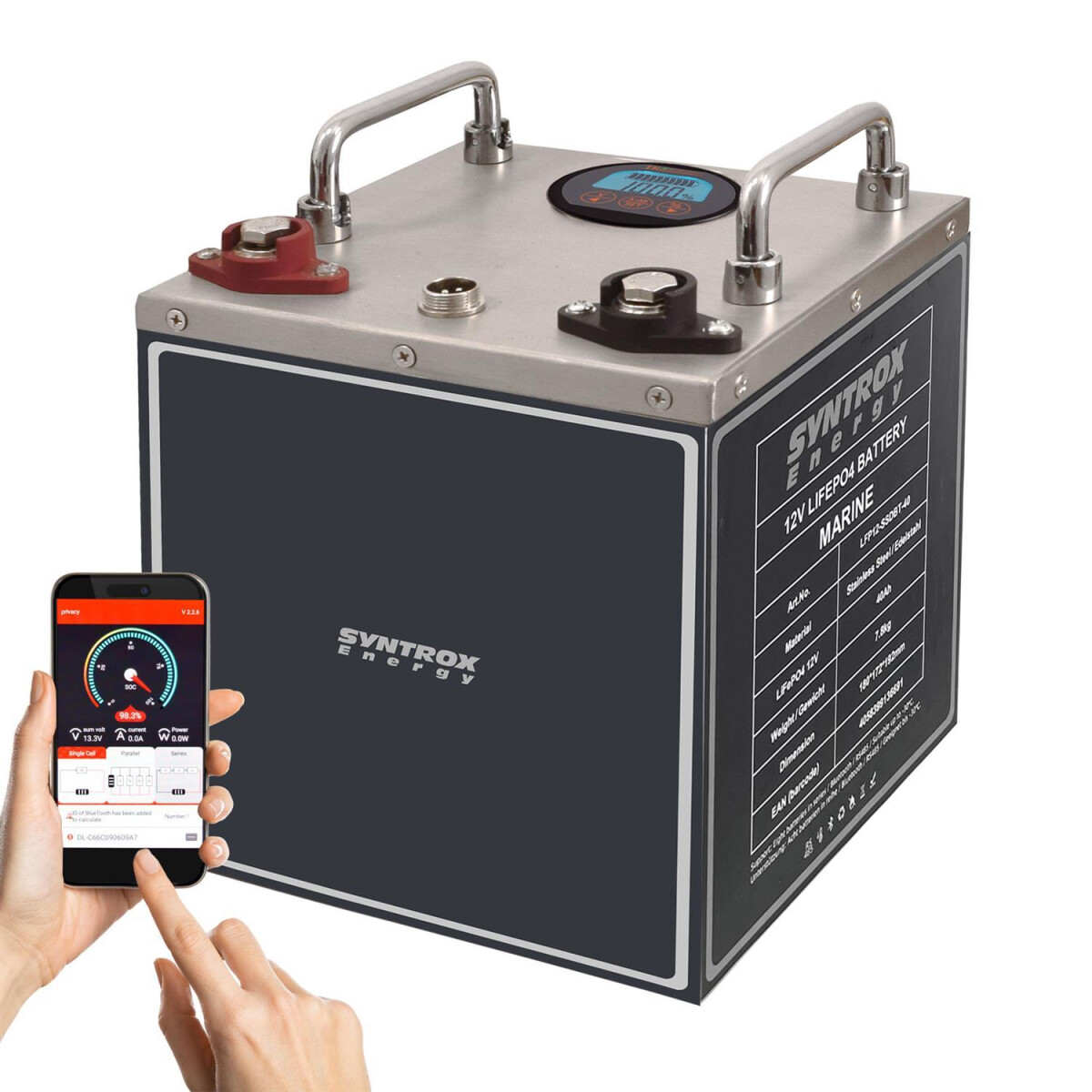 40Ah 12V Lifepo 4 Lithium Batterie | Akku Frostsicher mit BMS, Bluetooth