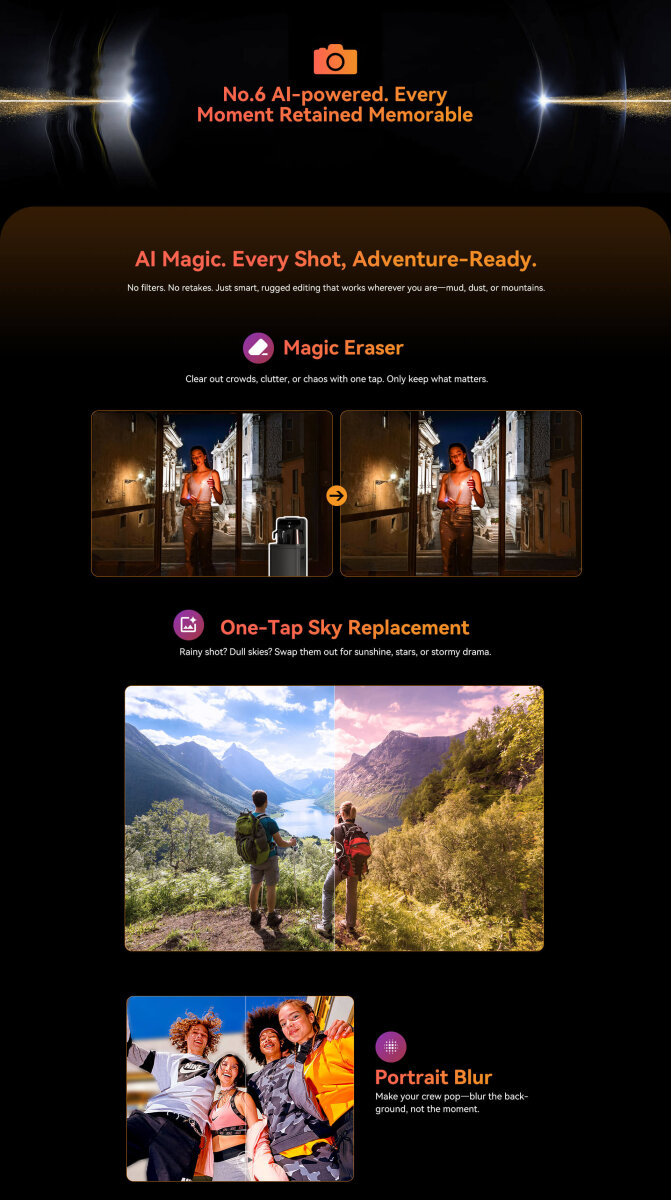 DOKE COMMUNICATION (HK) LIMITED Blackview FORT 1 Outdoor Smartphone 6GB+256GB Grün, Android 15, 6,56" HD+ IPS, 10000mAh Akku – Ansicht 10
