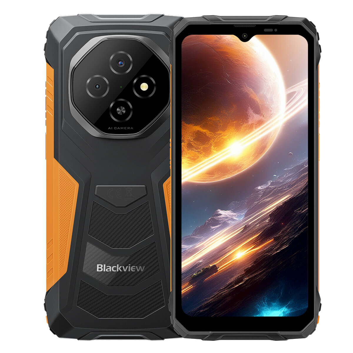DOKE COMMUNICATION (HK) LIMITED Blackview FORT 1 Outdoor Smartphone 6GB+256GB Orange, Android 15, 6,56" HD+ IPS, 10000mAh Akku – Ansicht 2