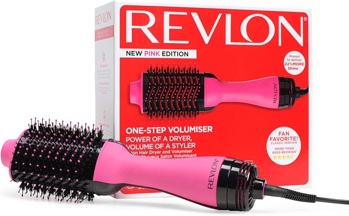 Beautyge Germany GmbH Revlon Salon One-Step Haartrockner & Volumiser – Pink Edition, Ionen- & Keramiktechnologie, 2-in-1 Stylingbürste für Glanz & Volumen – Ansicht 2