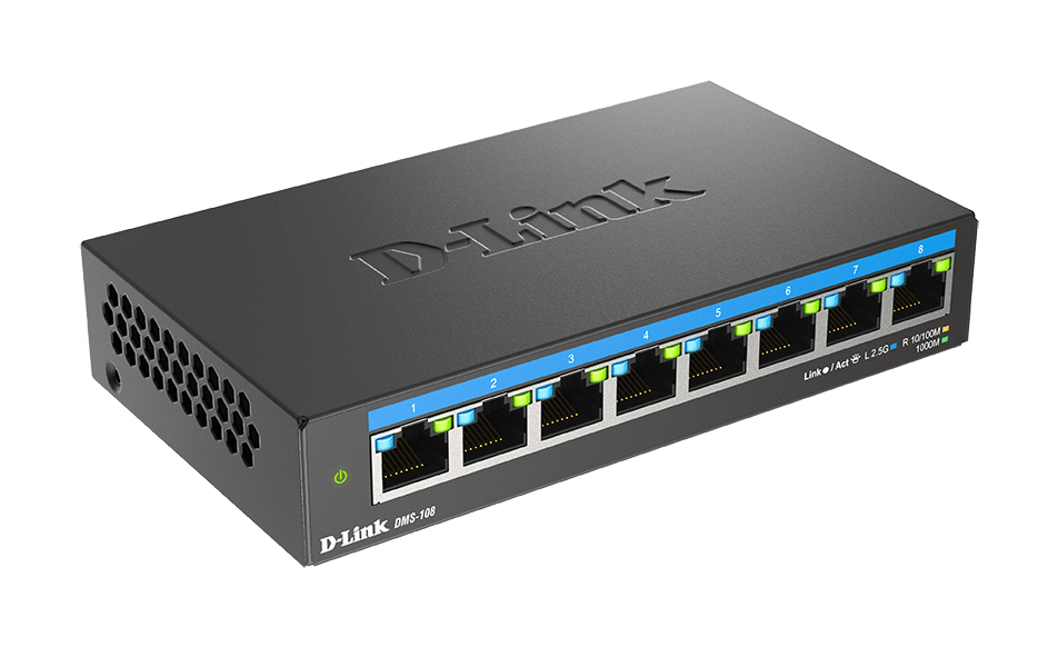 D-Link DMS-108/E - Switch - (8x 10/100/1000/2.5GBASE-T )