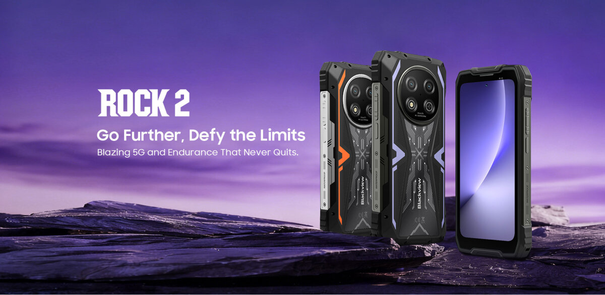 DOKE COMMUNICATION (HK) LIMITED Blackview ROCK 2 Orange Outdoor Handy: 5G, 15000mAh Akku, Android 16, 24GB RAM, 256GB ROM, 6,67" 120Hz Display, 33W Fast Charge, NFC, Robustes Smartphone – Ansicht 5