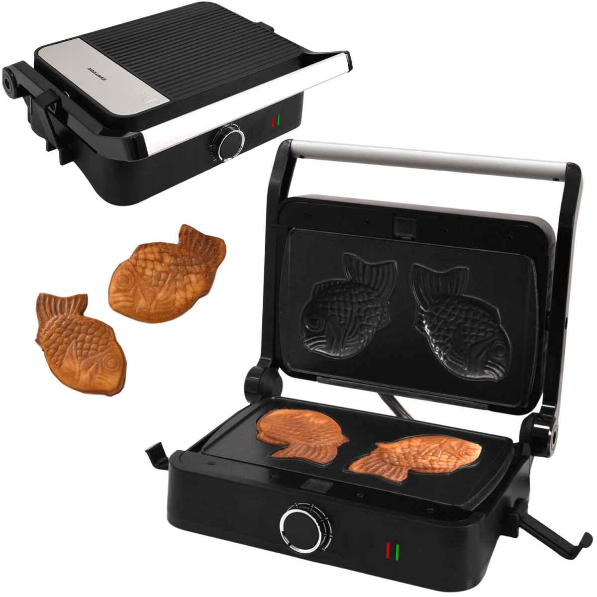 Kombigerät Multifunktionsmaker mit Wechselplatten SM-1000W-Toledo Taiyaki Fish