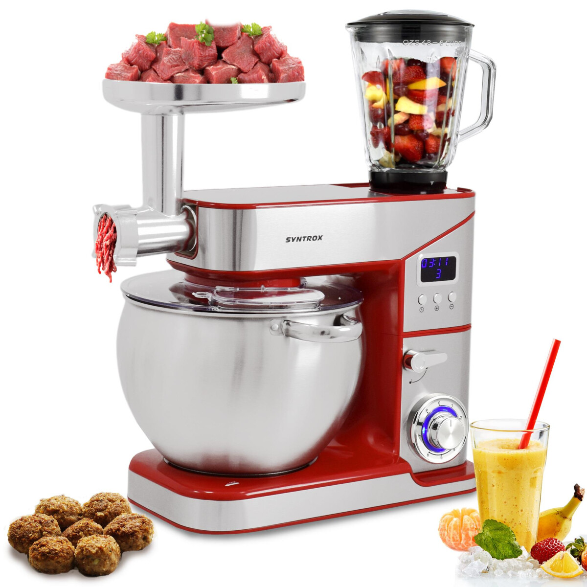 10,0 l Küchenmaschine Ziglus mit Fleischwolf | Mixer | Teigknetmaschine