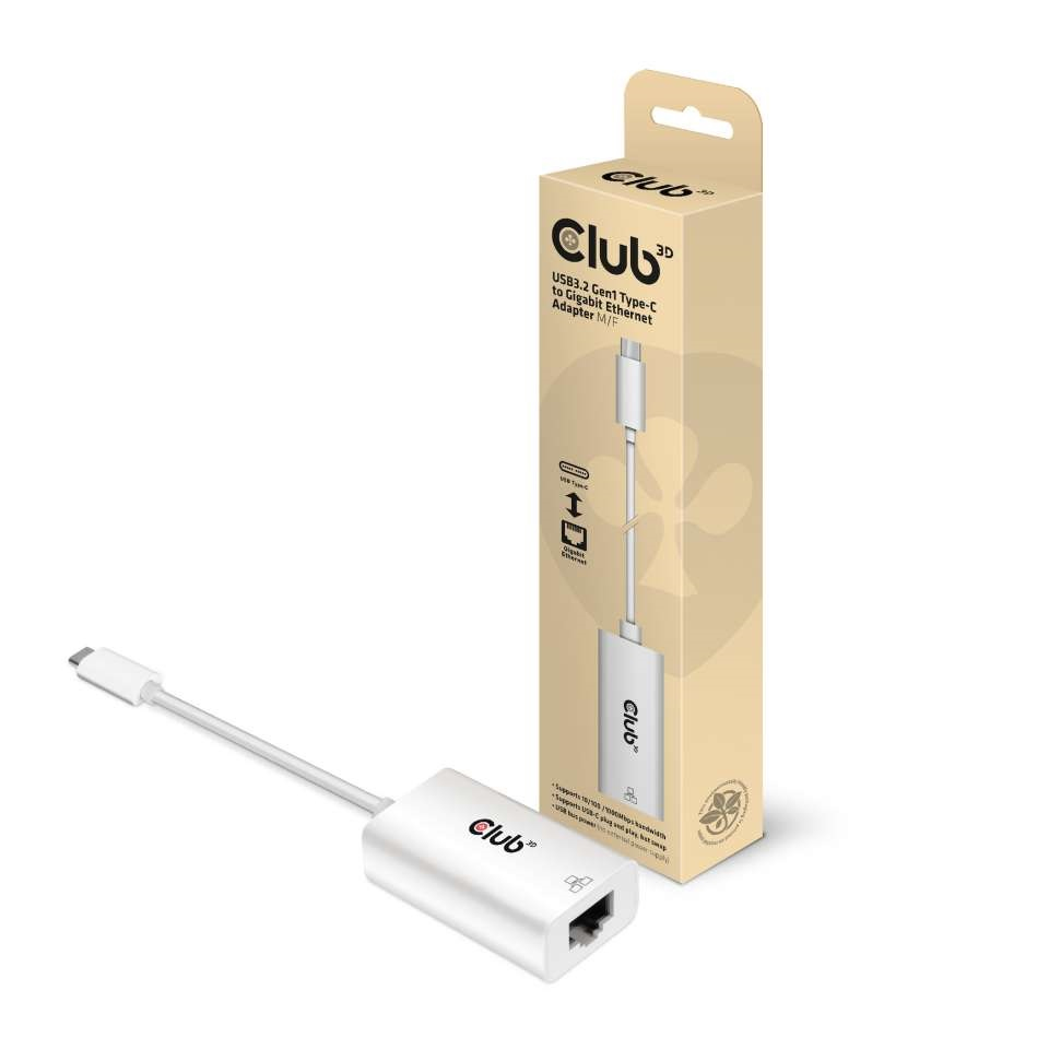 Club 3D Adapter USB 3.2 Typ C > RJ45 1GbE