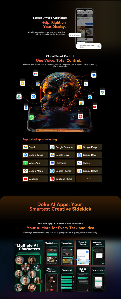 DOKE COMMUNICATION (HK) LIMITED Blackview FORT 1 Outdoor Smartphone 6GB+256GB Grün, Android 15, 6,56" HD+ IPS, 10000mAh Akku – Ansicht 7