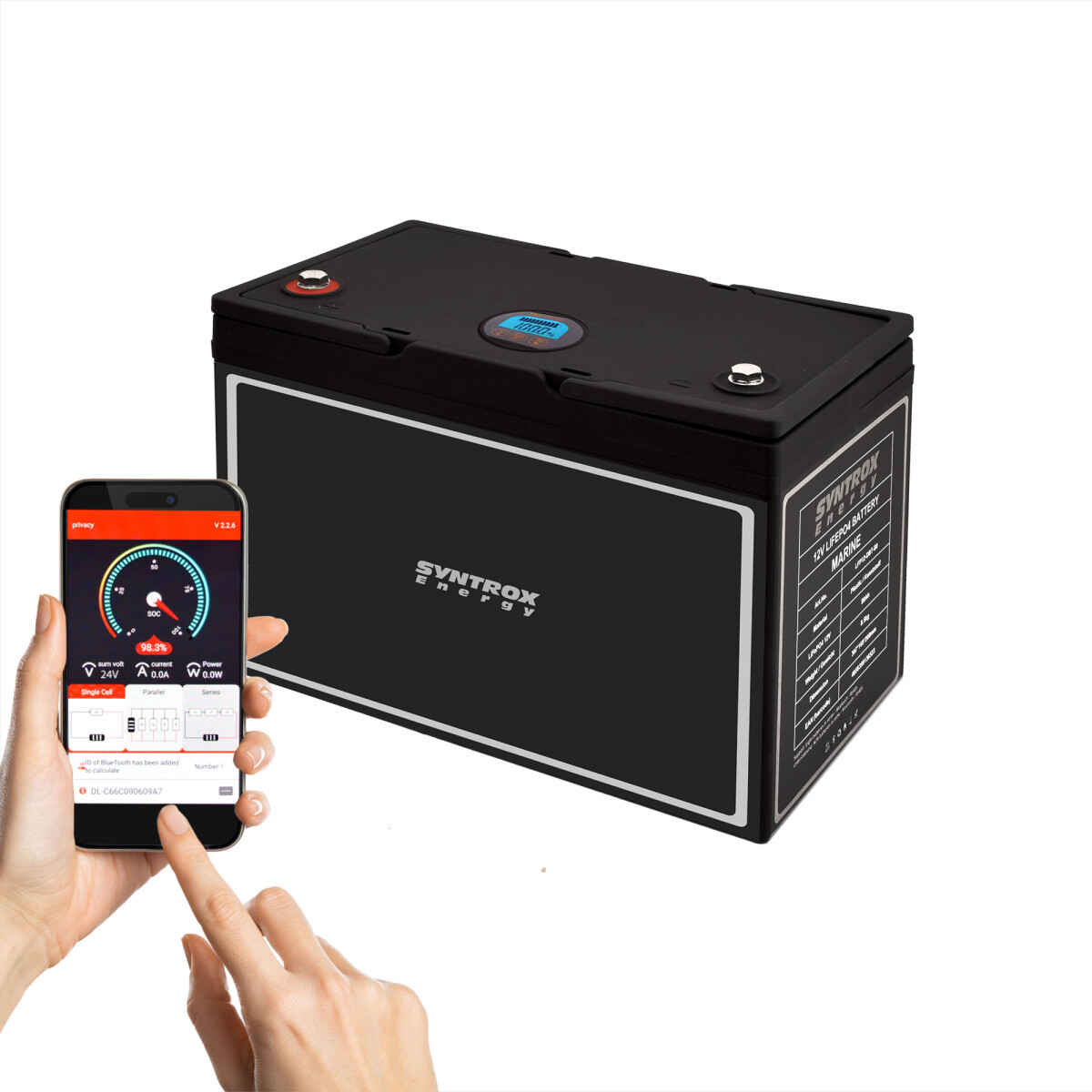 50Ah 24V Lifepo 4 Lithium Batterie | Akku mit BMS, Bluetooth