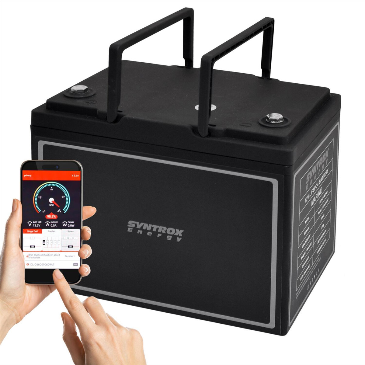 60Ah 12V Lifepo 4 Lithium Batterie | Akku mit BMS, Bluetooth, Display