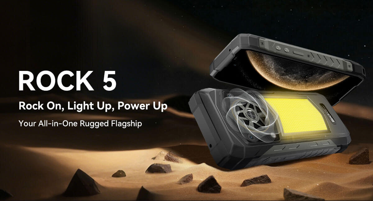 DOKE COMMUNICATION (HK) LIMITED Blackview ROCK 5 Black Outdoor Smartphone 20000mAh Akku 108MP Kamera Night Vision 36GB RAM 256GB ROM 6.78" 120Hz FHD+ Rugged Handy Android 16 NFC – Ansicht 5