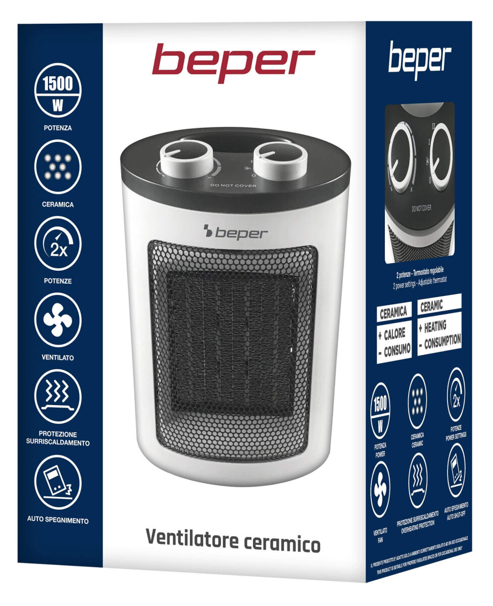 Beper s.r.l Beper RI.080 Keramik-Heizlüfter – 1500 W, Thermostat & Überhitzungsschutz – Ansicht 6