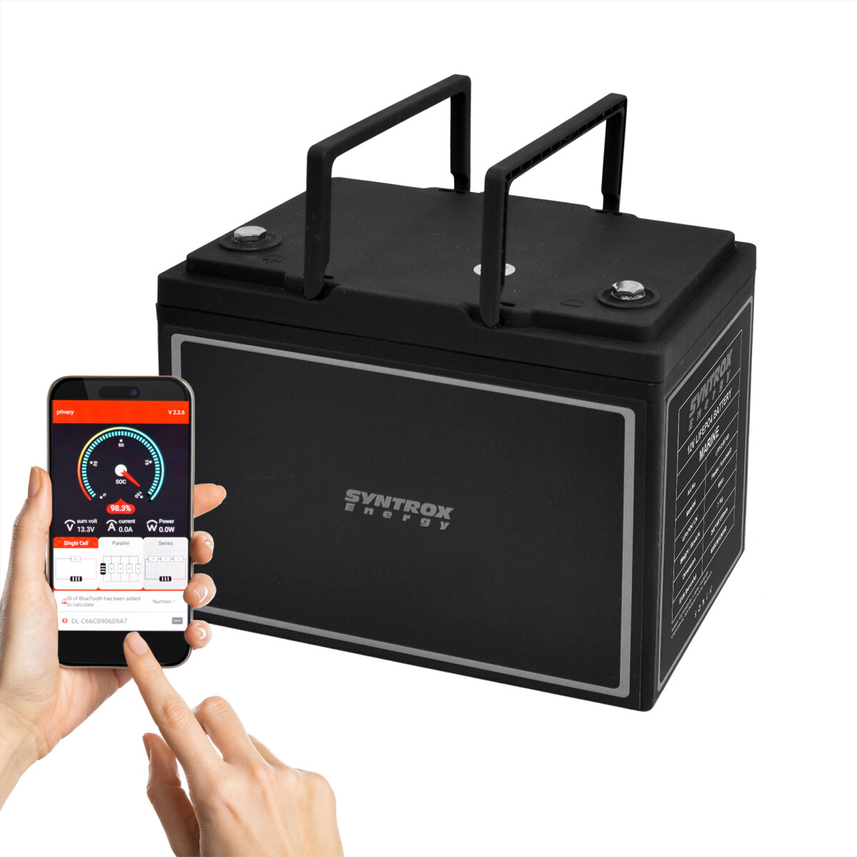 60Ah 12V Lifepo 4 Lithium Batterie | Akku mit BMS, Bluetooth