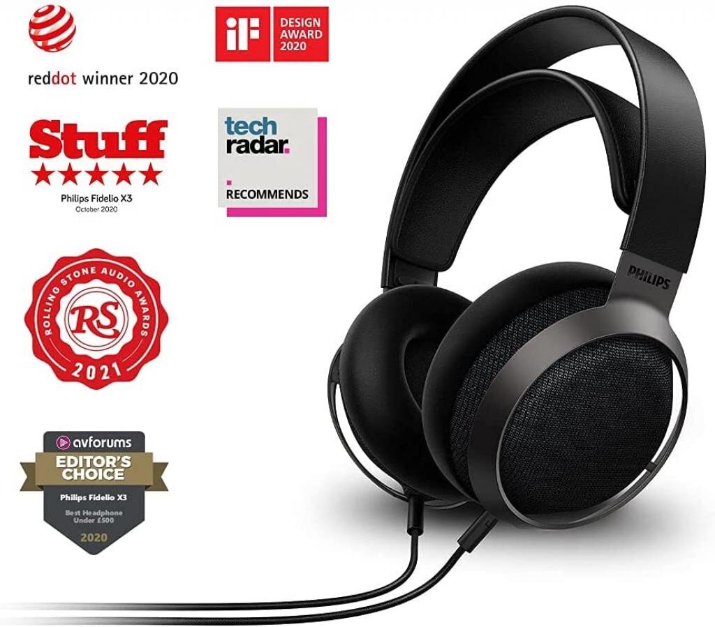 Philips GmbH Market DACH Philips Fidelio X3/00 Over Ear Kopfhörer mit 50-mm-Akustik-Treiber - High Resolution Audio – Ansicht 4