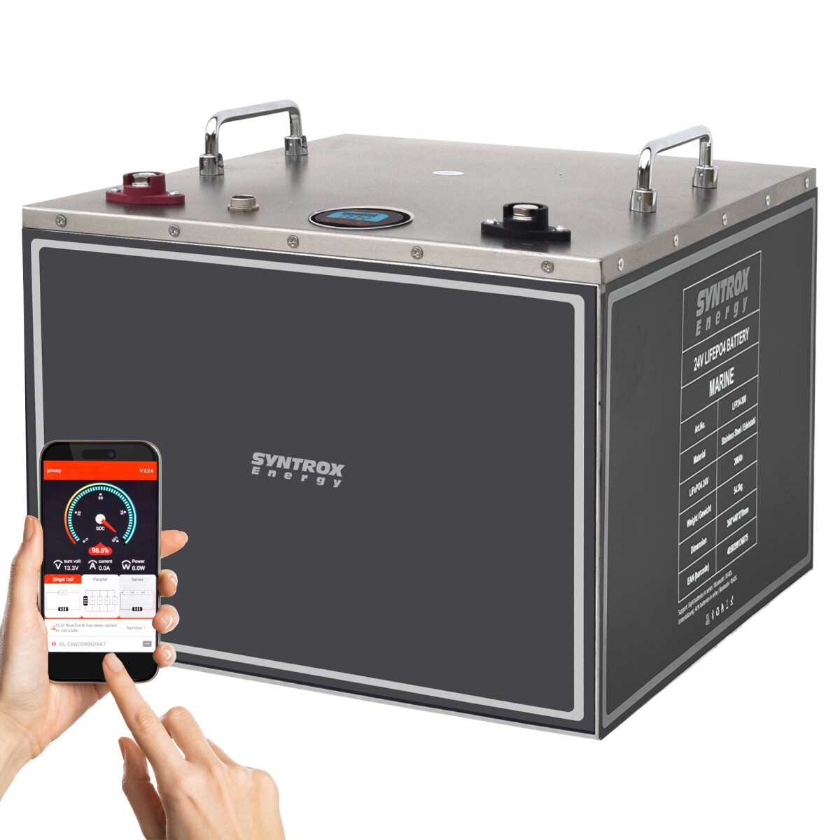 300Ah 24V Lifepo 4 Lithium Batterie | Akku mit BMS, Bluetooth