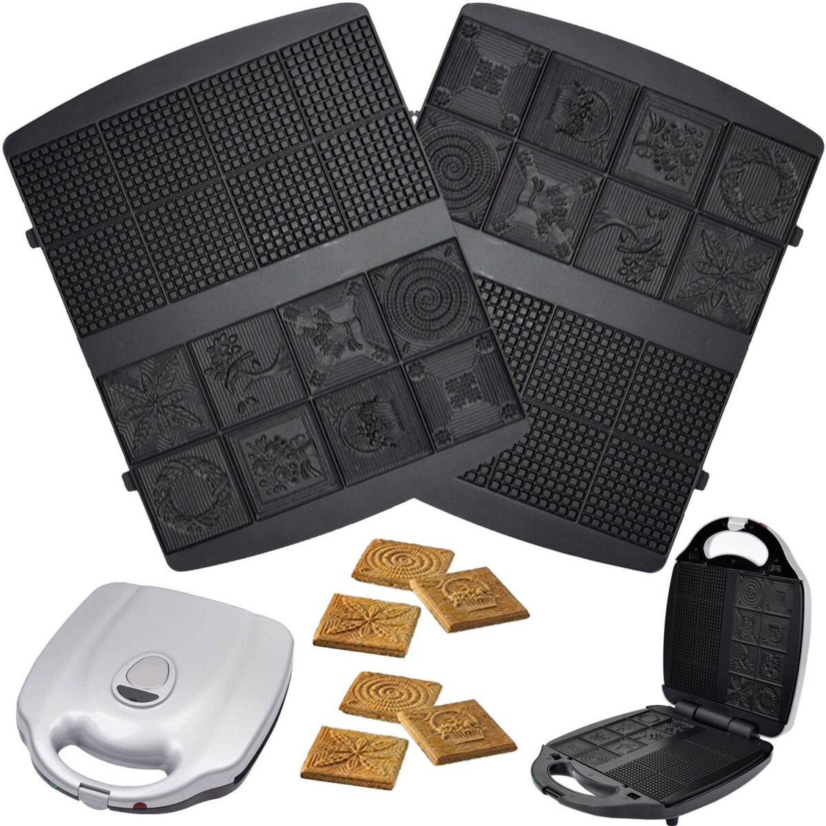 Zimtwaffeleisen Große Wechselplatten für Kitchen Chef ZN-2000W Resto